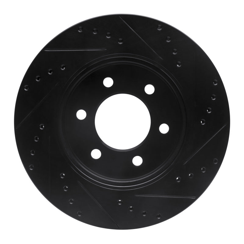 R1 Concepts R1 02-06 Ford Expedition Front Left Drilled & Slotted Black Brake Rotor
