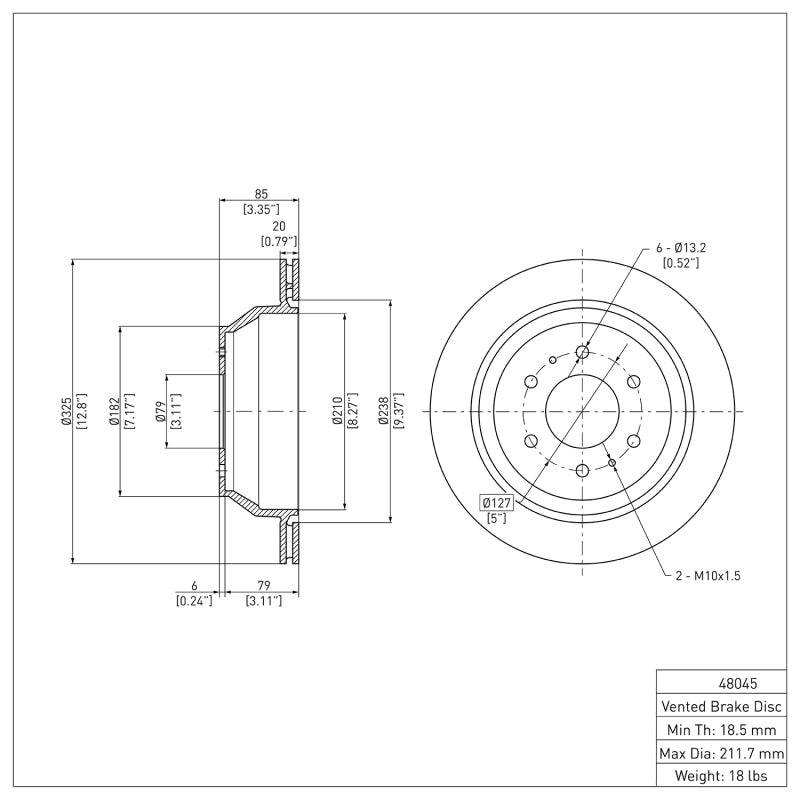 DFC 02-09 Buick Rainier Rear Brake Rotor