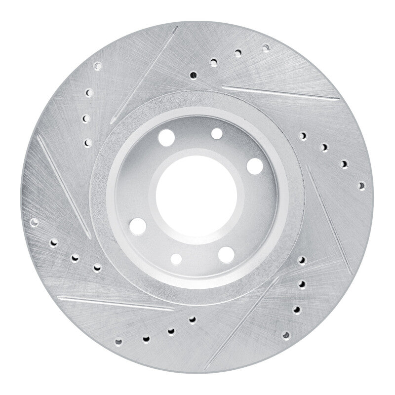 R1 Concepts R1 03-25 Peugeot 207 (Mexico) Front Right Drilled & Slotted Silver Brake Rotor