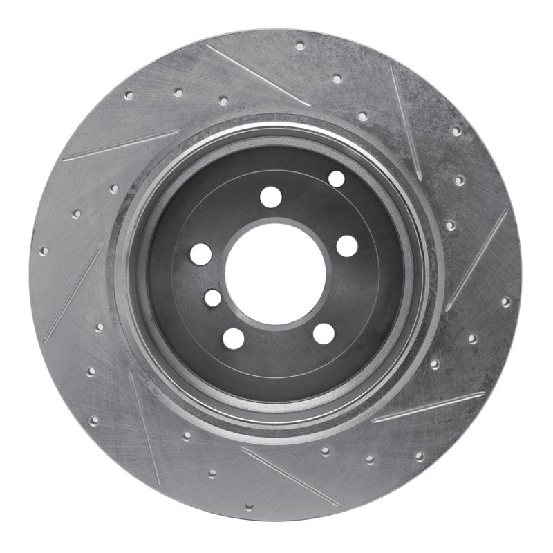 R1 Concepts R1 03-05 Land Rover Range Rover Rear Left Drilled & Slotted Silver Brake Rotor