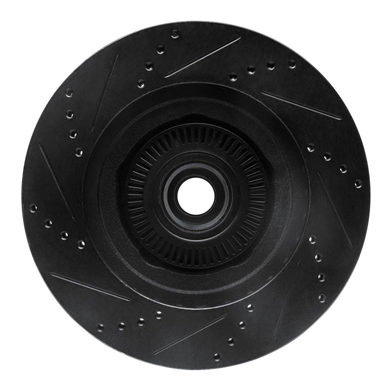 R1 Concepts R1 01-05 Ford Explorer Sport Front Right Drilled & Slotted Black Brake Rotor
