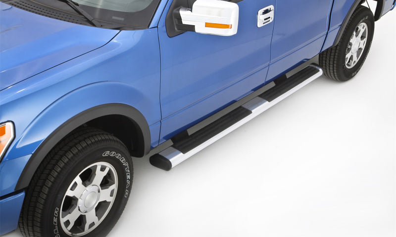 Lund 2019 Chevy Silverado 1500 Ext. Cab (Rocker Panel Mount) 6in Oval Straight SS Nerf Bars-Polished