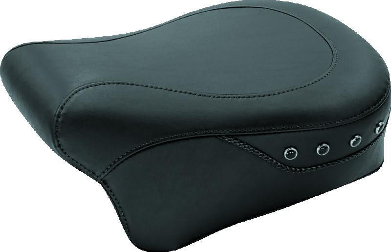Mustang Motorcycle Mustang 00-15 Harley Softail Standard Rear Tire Fastback 1PC Seat w/ Diamond Stitch - Black