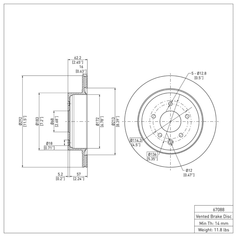 DFC 02-25 Infiniti G35 Rear Brake Rotor
