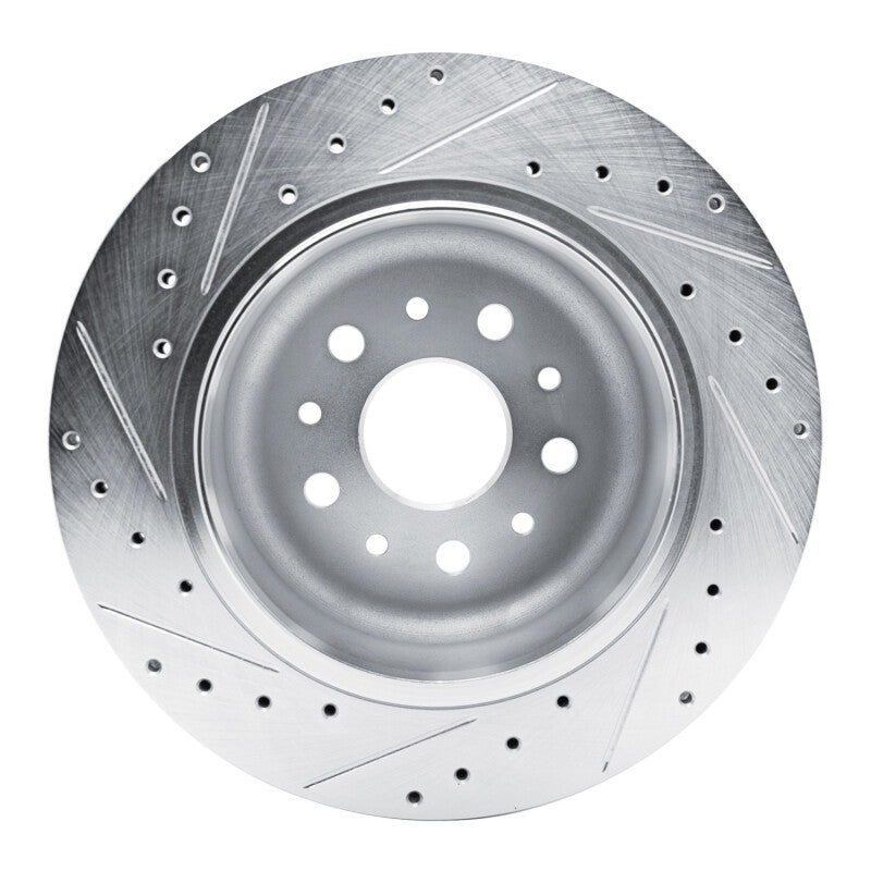 R1 Concepts R1 20-25 Jeep Gladiator Rear Right Drilled & Slotted Silver Brake Rotor