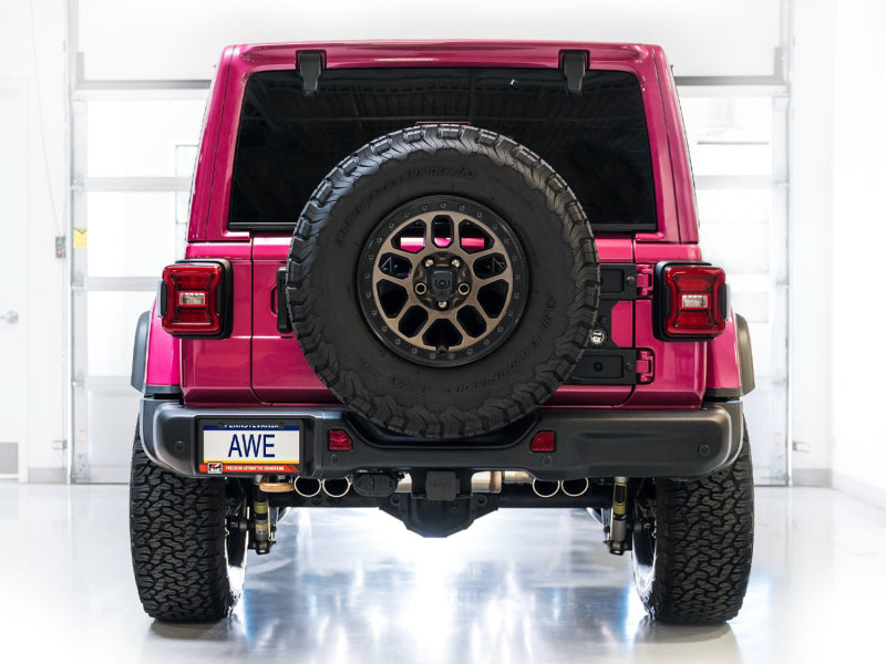 AWE Tuning 21+ Wrangler 392 Switchpath Cat-Back Exhaust- Quad BashGuards