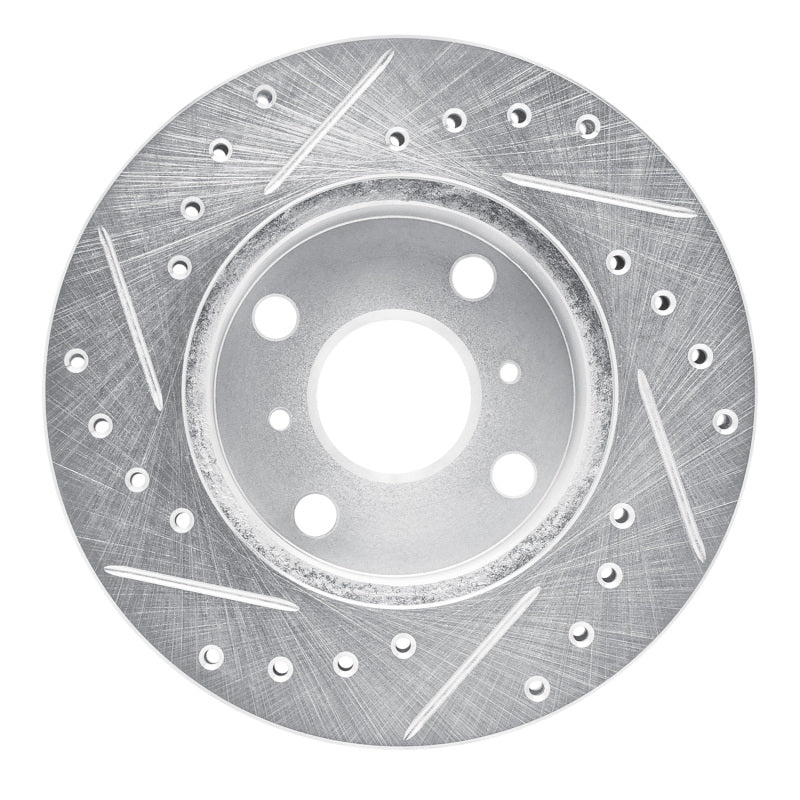 R1 Concepts R1 88-92 Geo Prizm Front Right Drilled & Slotted Silver Brake Rotor