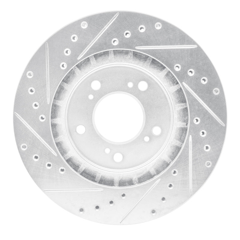 R1 Concepts R1 97-05 Acura NSX Front Right Drilled & Slotted Silver Brake Rotor