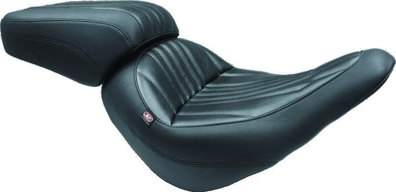 Mustang Motorcycle Mustang 00-15 Harley Softail Standard Rear Tire Wide Tripper Passenger Seat - Black