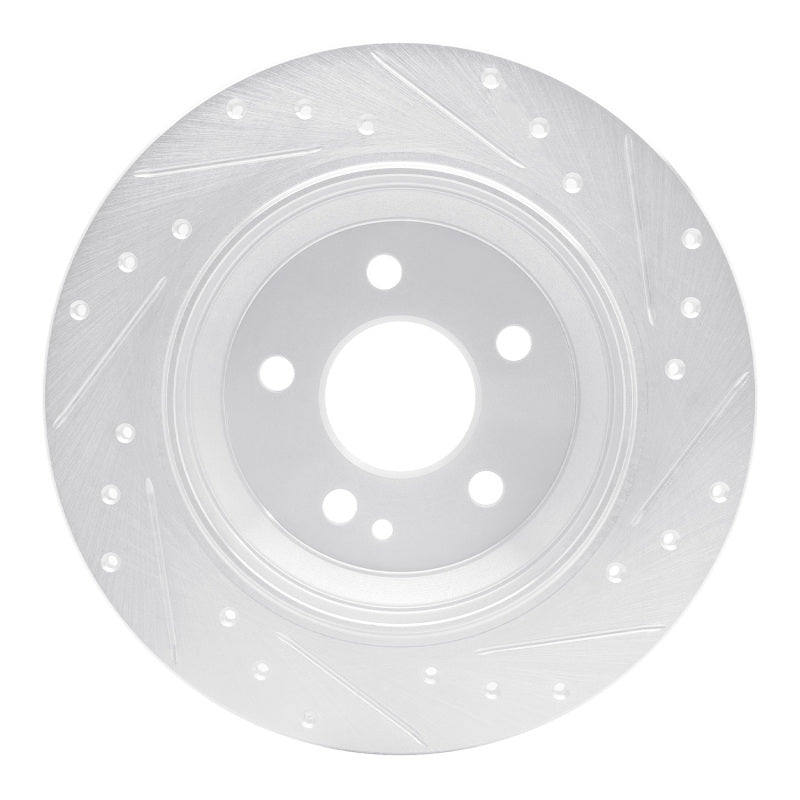 R1 Concepts R1 16-23 Mercedes-Benz Viano (Mexico) Rear Left Drilled & Slotted Silver Brake Rotor