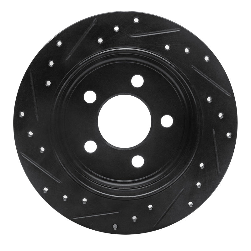 R1 Concepts R1 03-07 Jeep TJ (Canada - See Wrangler for US) Rear Right Drilled & Slotted Black Brake Rotor