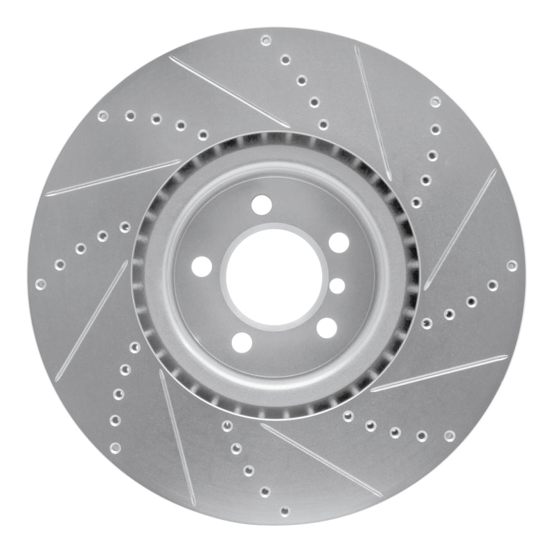R1 Concepts R1 10-12 Land Rover Range Rover Front Left Drilled & Slotted Silver Brake Rotor