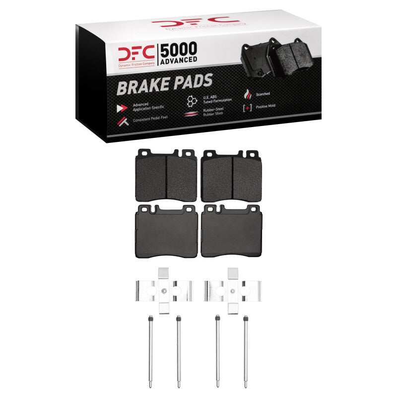 DFC 91-99 Mercedes-Benz 600SEC Front 5000 Advanced Low Metallic Brake Pads and Hardware Kit