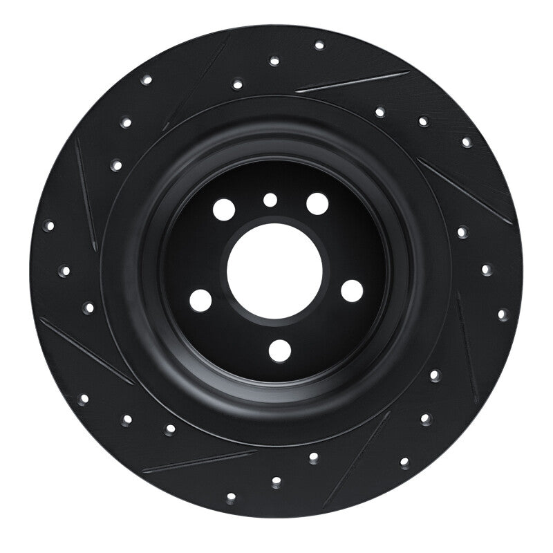 R1 Concepts R1 12-18 Mercedes-Benz GLE350 Rear Right Drilled & Slotted Black Brake Rotor