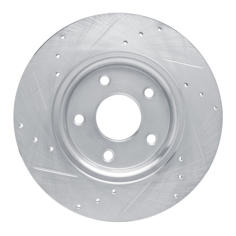 R1 Concepts R1 12-20 Chrysler Town & Country Rear Right Drilled & Slotted Silver Brake Rotor
