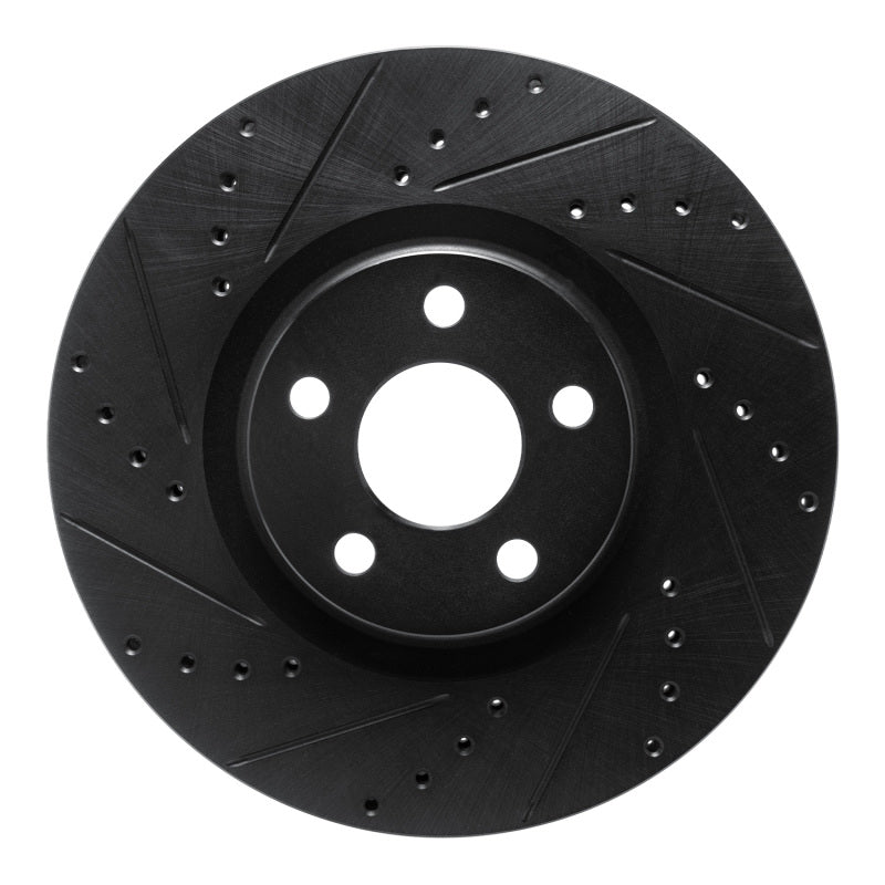 R1 Concepts R1 15-20 Ford Edge Front Left Drilled & Slotted Black Brake Rotor