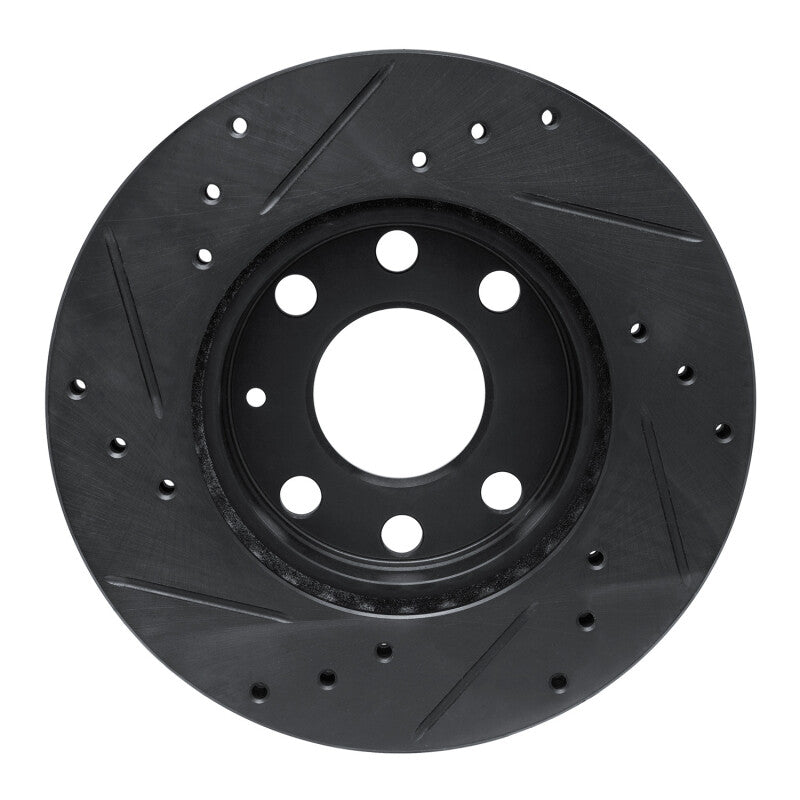 R1 Concepts R1 88-20 Chevrolet CHEVY Pickup (Mexico) Front Right Drilled & Slotted Black Brake Rotor