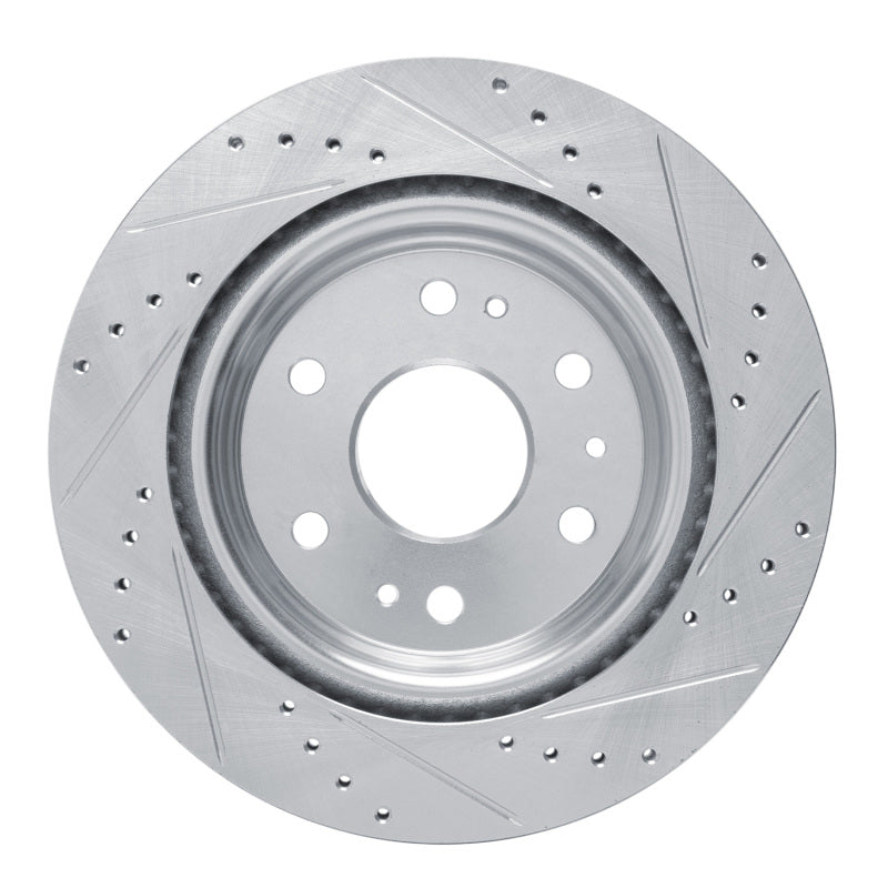R1 Concepts R1 23-25 Chevrolet Colorado Rear Left Drilled & Slotted Silver Brake Rotor