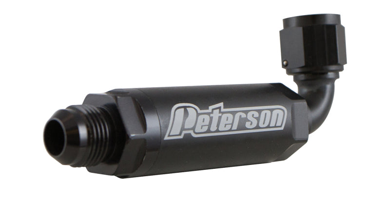 Peterson Fluid Systems Scavenge Filter -10AN 90 Degree