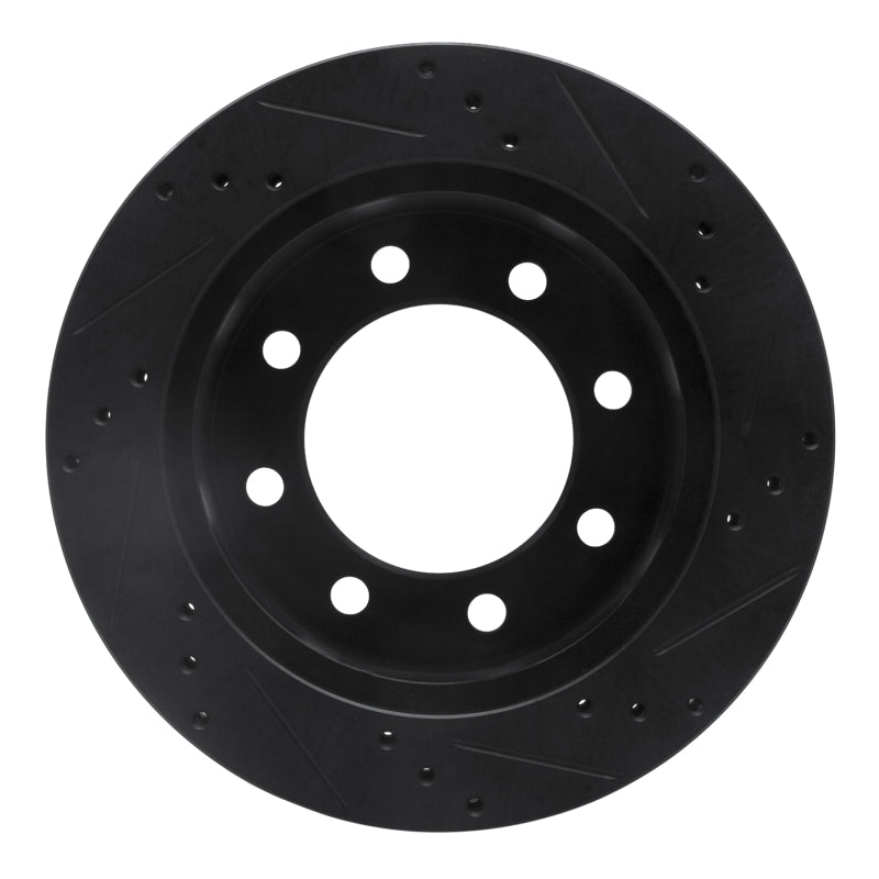 R1 Concepts R1 00-02 Dodge Ram 3500 Front Left Drilled & Slotted Black Brake Rotor