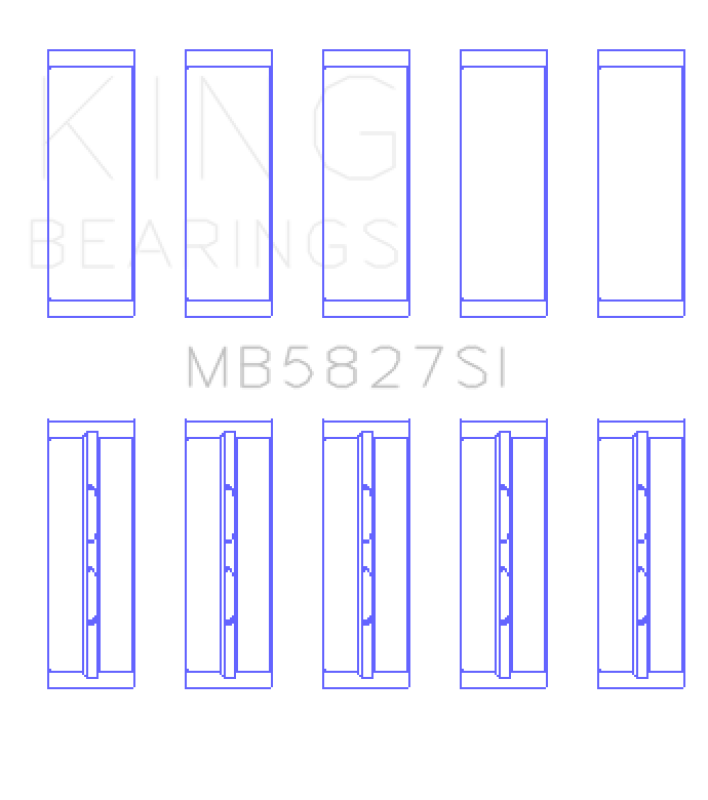 King Engine Bearings Toyota 1TR-FE/ 2TR-FE (Size 0.05) Main Bearing Set