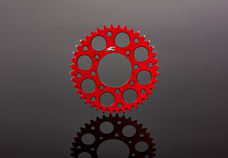 Renthal 2019 GasGAs TXE Rear Grooved Sprocket - Red 520-43P Teeth