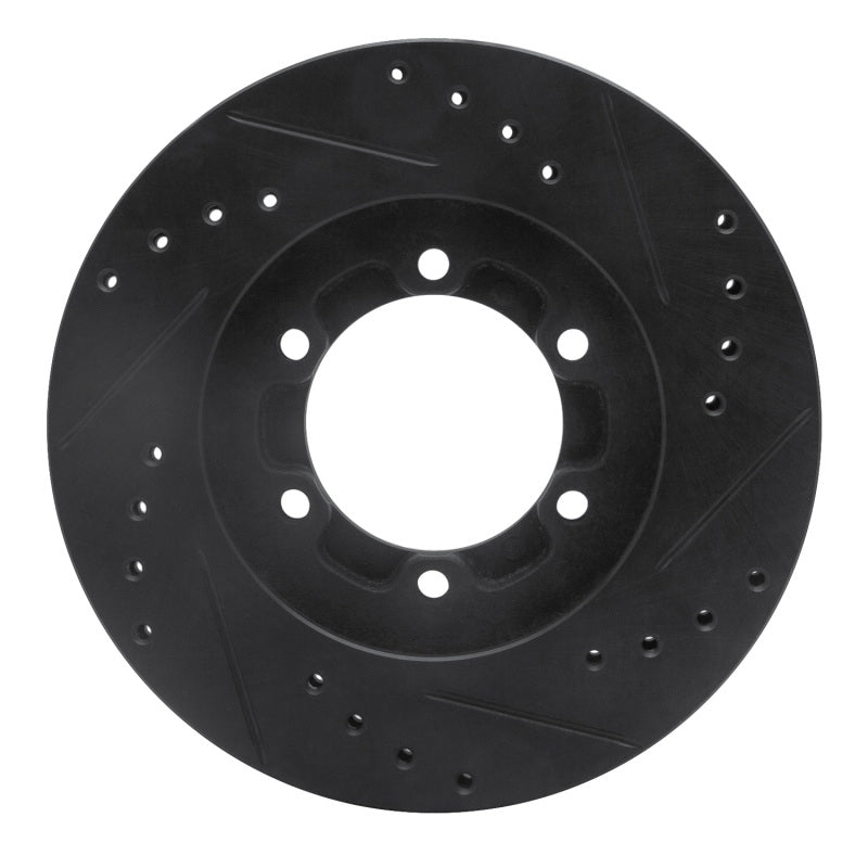R1 Concepts R1 86-06 Chevrolet Luv Pickup (Mexico) Front Left Drilled & Slotted Black Brake Rotor