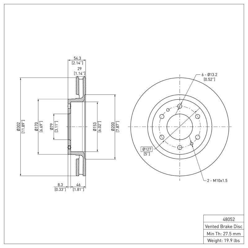 DFC 06-09 Buick Rainier Front Brake Rotor