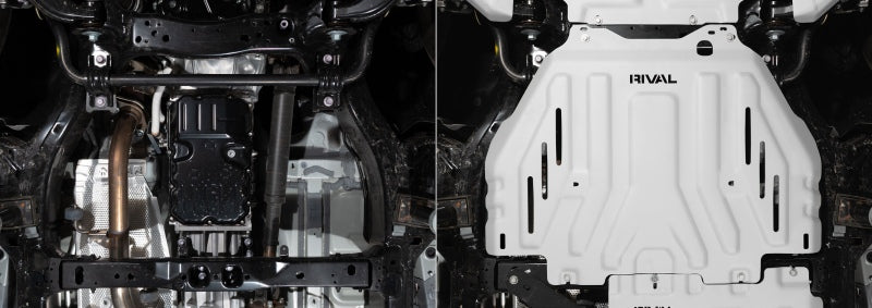 Rival 4x4 Rival 24-26 Tacoma 4Runner GX550 Tundra (all i-Force) Aluminum Transmission Cat Converter Skid Plate