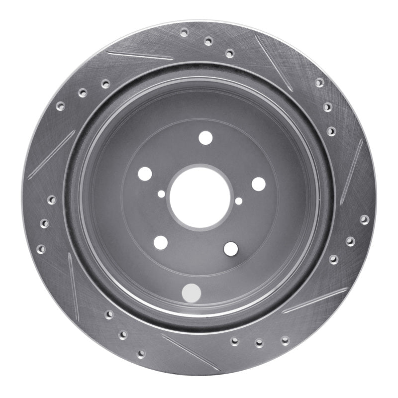 R1 Concepts R1 06-14 Subaru B9 TRIBECA Rear Left Drilled & Slotted Silver Brake Rotor