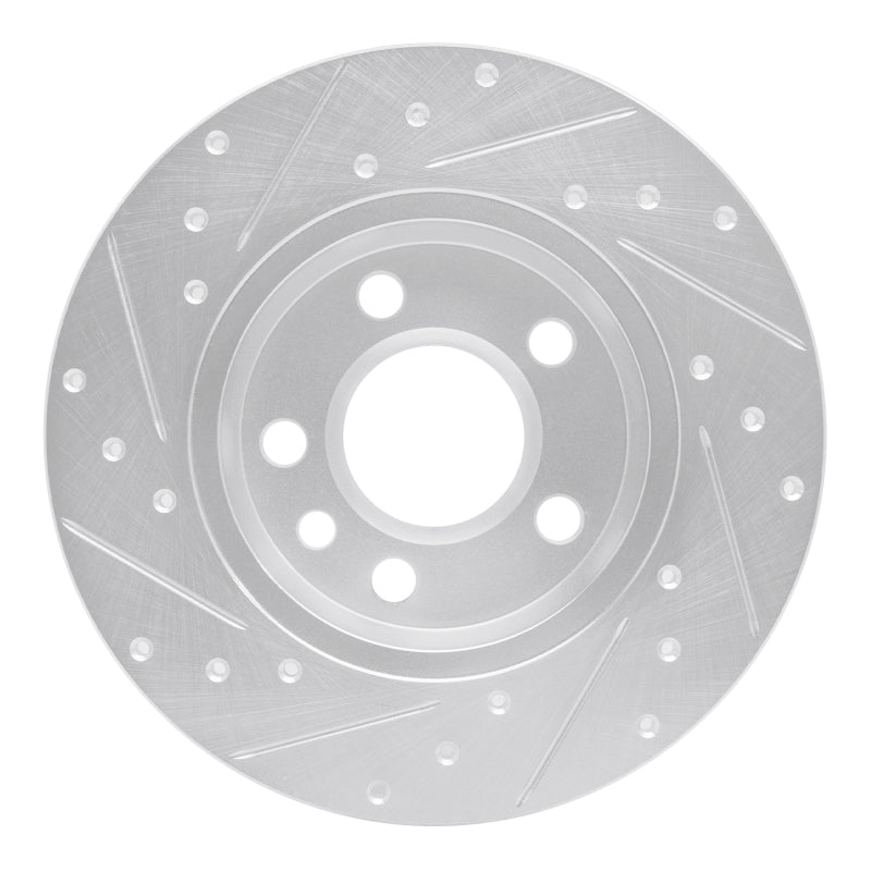 R1 Concepts R1 96-00 Volkswagen EuroVan Rear Right Drilled & Slotted Silver Brake Rotor