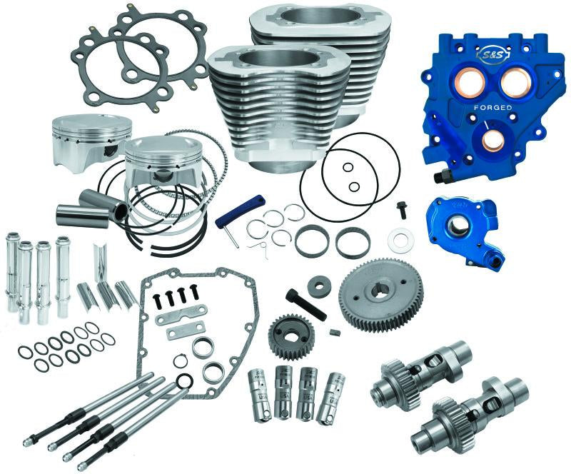 S&S Cycle 07-17 4in Bore 585GE Cam Power Pack - Silver