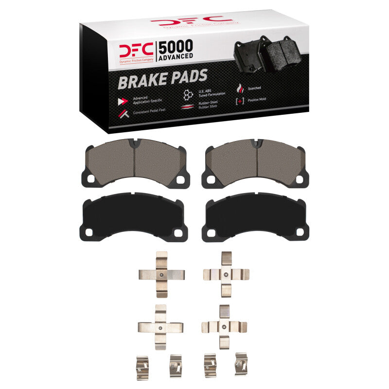 DFC 09-24 Bentley Flying Spur Front 5000 Advanced Low Metallic Brake Pads and Hardware Kit