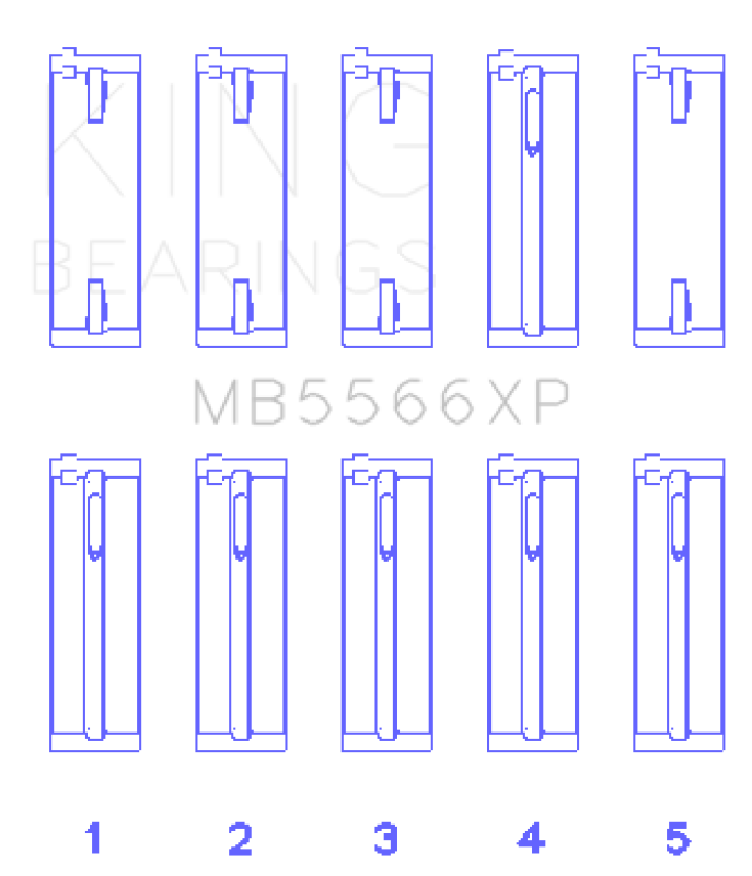 King Engine Bearings Audi A4 1.8L AEB Performance Main Bearing Set - Size STD