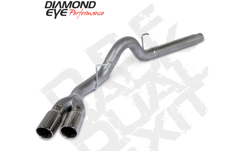 Diamond Eye Performance Diamond Eye 18-19 Ford 3.0L Powerstroke F150 - 4in 409SS DPF Back Kit Sprt Dual w/Tips 4512BRA-DE
