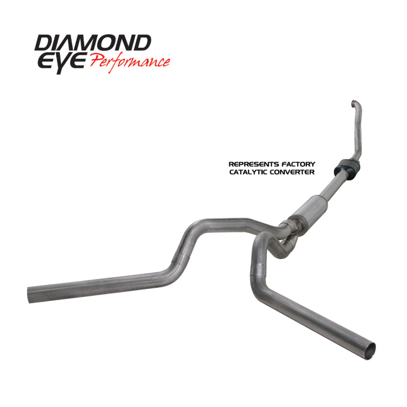 Diamond Eye Performance Diamond Eye KIT 4in Turbo Back DUAL SS: 94-97 FORD 7.3L F250/F350 PWRSTROKE NFS W/ CARB EQUIV STDS