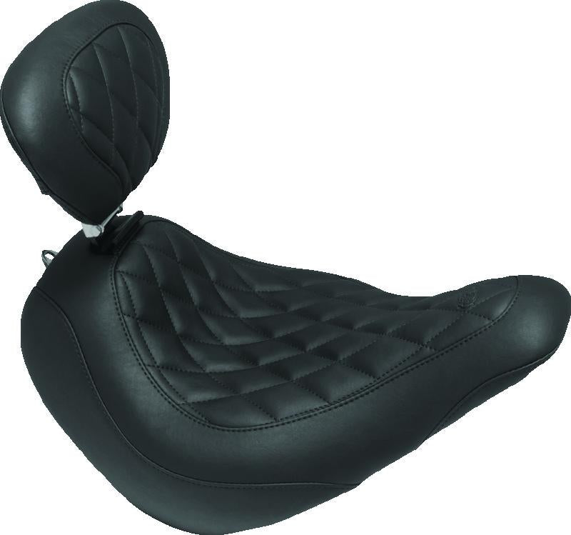 Mustang Motorcycle Mustang 97-21 Harley Touring Sissy Bar Pad (12 inch x 9 inch) - Black