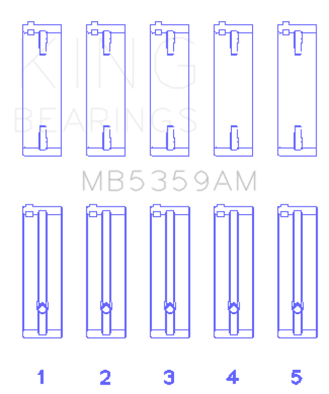King Engine Bearings Mazda FE 2.0L Main Bearing Set