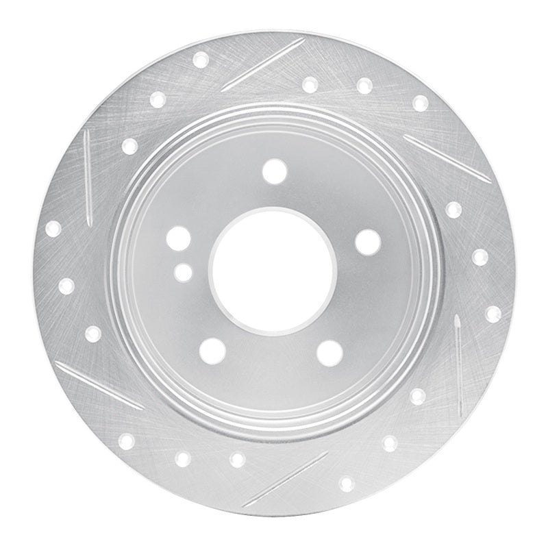 R1 Concepts R1 94-98 Mercedes-Benz C280 Rear Right Drilled & Slotted Silver Brake Rotor