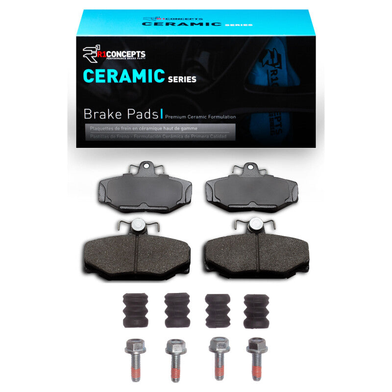 R1 Concepts R1 88-00 Volvo 850 Rear Ceramic Pads & Hardware Kit