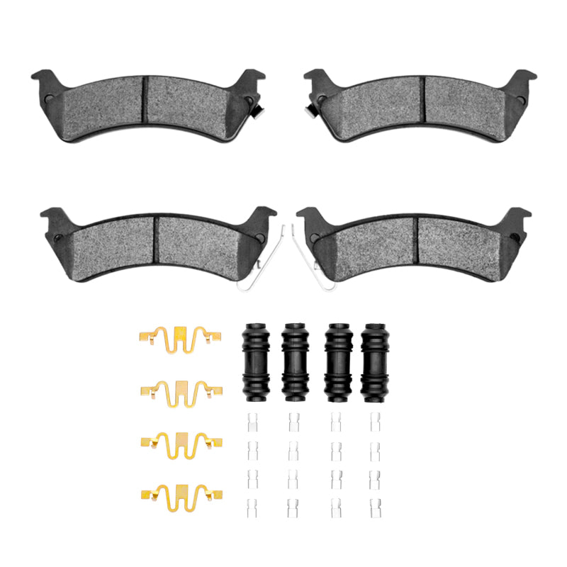R1 Concepts R1 93-98 Jeep Grand Cherokee Rear Semi Met Pads & Hardware Kit