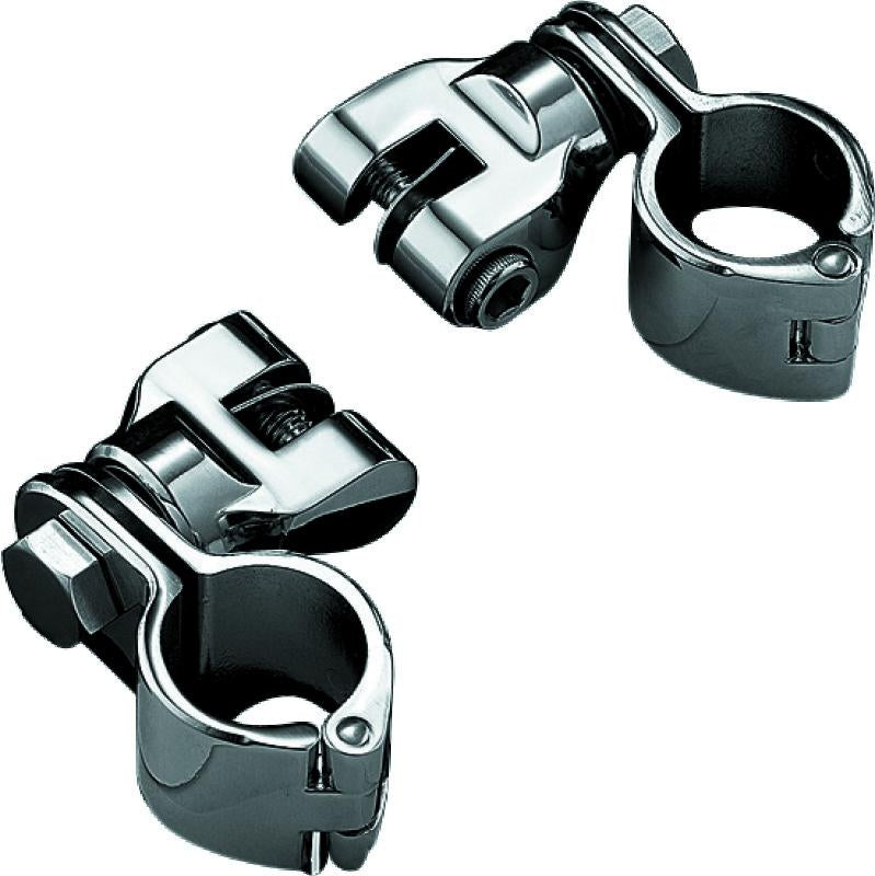 Kuryakyn 1-1/4inch Magnum Quick Clamp With Clevis Chrome (Pair)