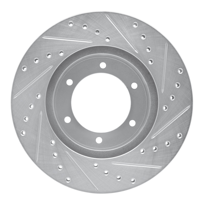 R1 Concepts R1 86-95 Toyota Pickup Front Left Drilled & Slotted Silver Brake Rotor
