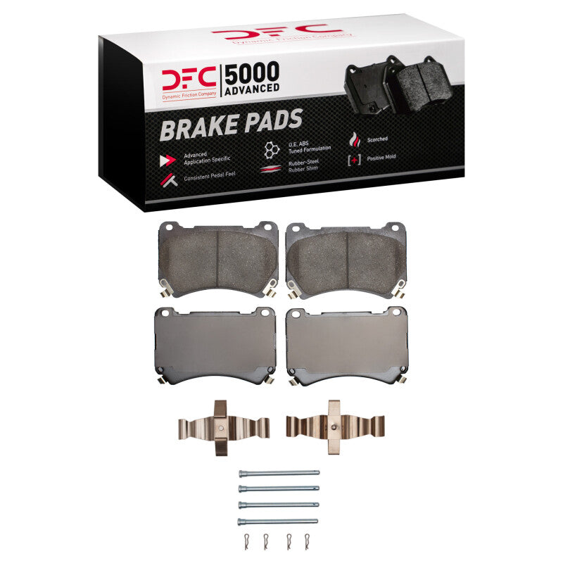 DFC 09-14 Hyundai Equus Front 5000 Advanced Ceramic Brake Pads and Hardware Kit