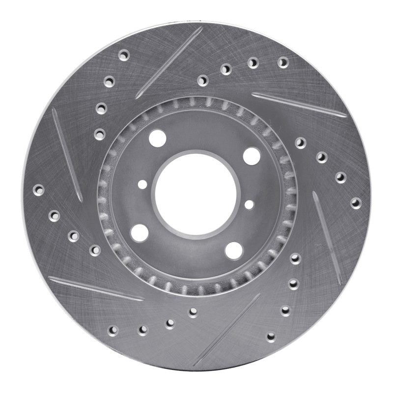 R1 Concepts R1 99-07 Suzuki Esteem Front Right Drilled & Slotted Silver Brake Rotor
