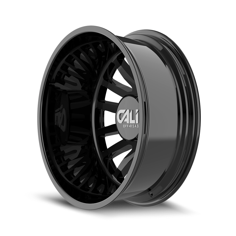 Cali Off-Road 9110D Summit Dually 20x8.25 / 8x210 BP / -192mm Offset / 154.2mm Hub Gloss Black Wheel