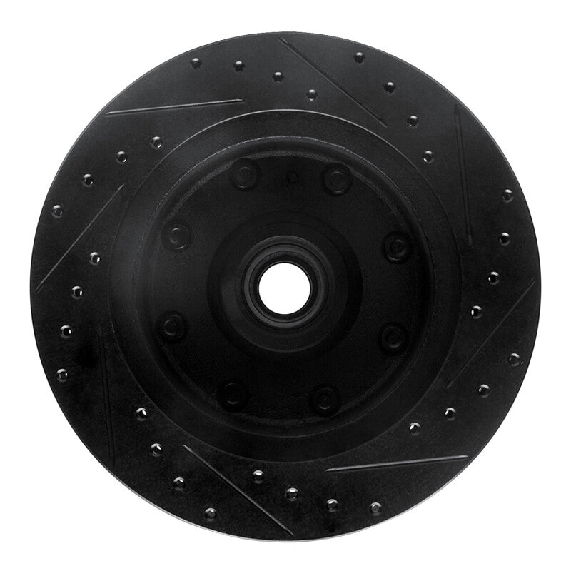 R1 Concepts R1 80-85 Ford F-250 2WD (Excl Super Duty) Front Left Drilled & Slotted Black Brake Rotor