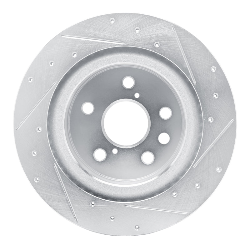 R1 Concepts R1 2021-2025 Lexus IS300 Rear Left Drilled & Slotted Silver Brake Rotor