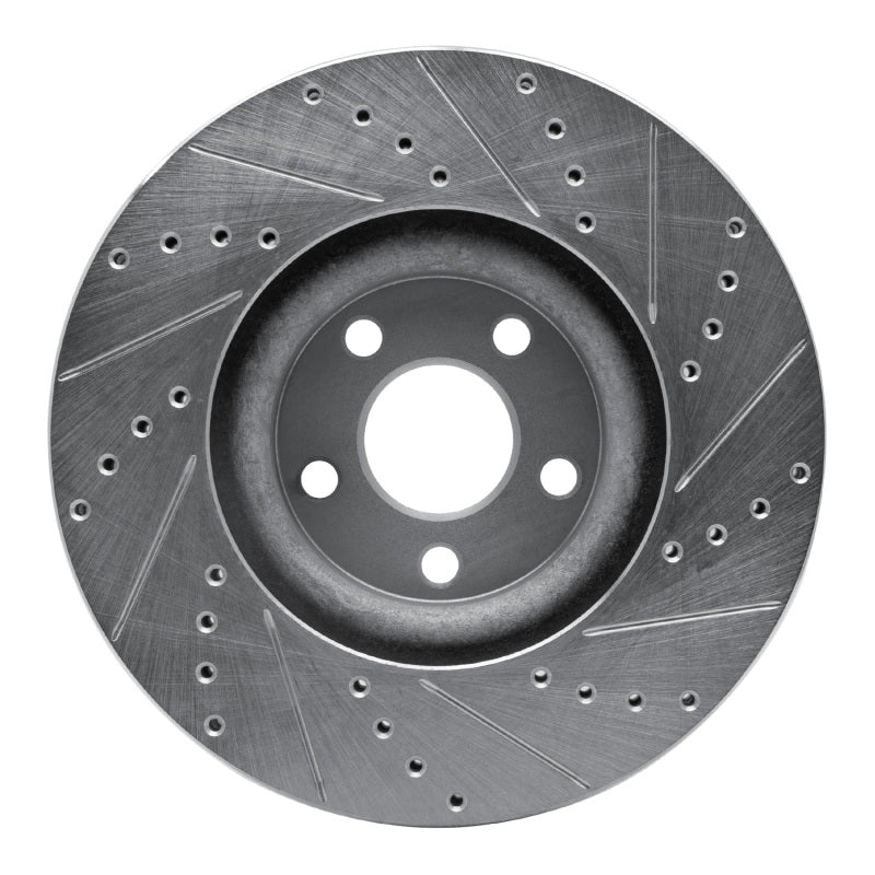 R1 Concepts R1 17-20 Lincoln MKZ Front Left Drilled & Slotted Silver Brake Rotor