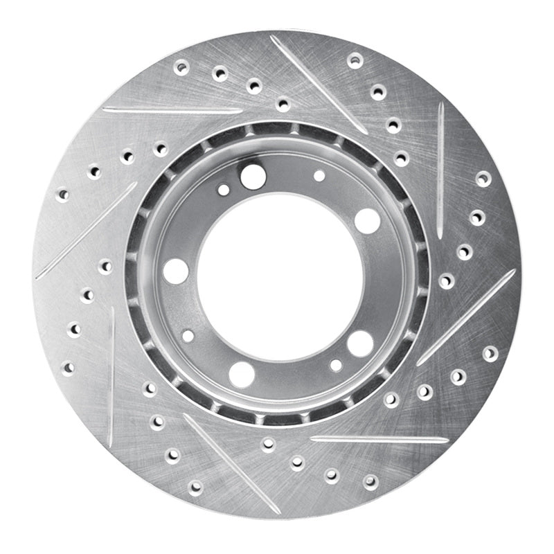 R1 Concepts R1 87-89 Porsche 944 Except Turbo Front Left Drilled & Slotted Silver Brake Rotor